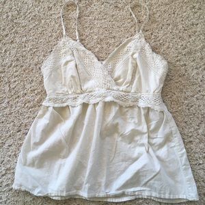 ELLE crochet detail tank